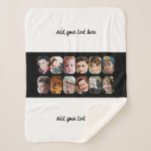 12 Foto-Collage Text hinzufügen weiß schwarz Sherpadecke (Vorderseite)