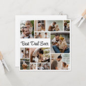12 Foto Collage Vatertag Bester Vater je Karte (Vorderseite/Rückseite Beispiel)