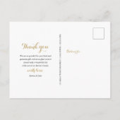 12 Foto Collage Wedding Vielen Dank Ankündigungspostkarte (Rückseite)