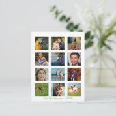 12 Foto der Bildfamilie ✨ Collage Custom Postkarte (Stehend Vorderseite)