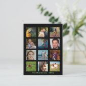 12 Foto der Bildfamilie ✨ Collage Custom Postkarte (Stehend Vorderseite)