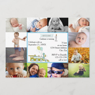 12 Foto - Einladung zum Geburtstag