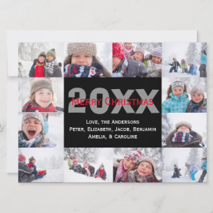 12 Foto Frohe Weihnachtsfeier-6x8Christmas Card Feiertagskarte