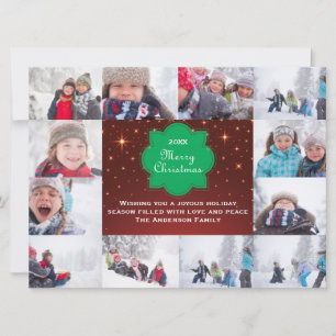 12 Foto Frohe Weihnachtsfeier-6x8Christmas Card Feiertagskarte