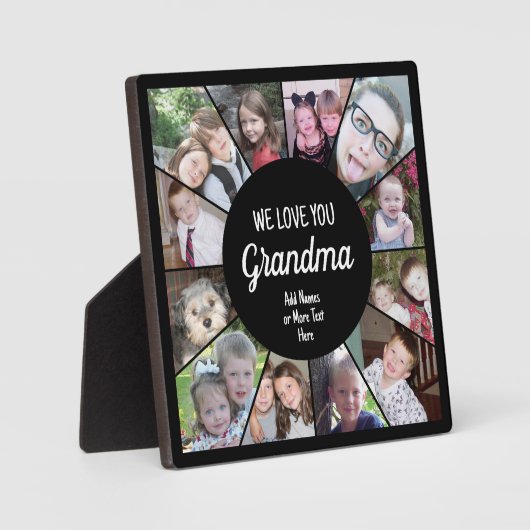 12 Foto Funky Foto Collage - Wir Liebe Sie Oma Fotoplatte (Vorderseite)