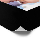 12-Foto-Gedächtniskollektion mit Herz auf Schwarz Poster (Ecke)