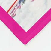 12 Foto Grid Collage Hot Pink Fleecedecke (Ecke)