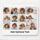 12 Foto Grid Collage - weiß - Mod Type Black Mousepad (Vorne)