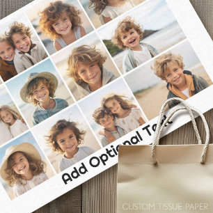 12 Foto Grid Collage - weiß - Mod Type Black Seidenpapier