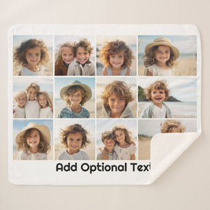 12 Foto Grid Collage - weiß - Mod Type Black Sherpadecke