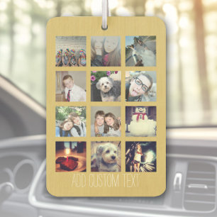 12 Foto Instagram Collage mit Gold Background Autolufterfrischer