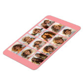 12 Foto Instagram Collage mit Korallenhintergrund Magnet (Linke Seite)