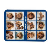 12 Foto Instagram Collage mit Marinehintergrund Magnet (Horizontal)