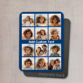 12 Foto Instagram Collage mit Marinehintergrund Magnet