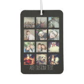 12 Foto Instagram Collage mit schwarzem Hintergrun Autolufterfrischer (Vorderseite)