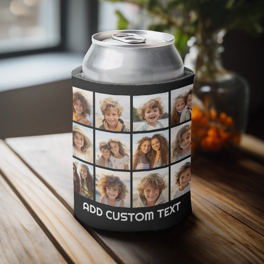 12 Foto Instagram Collage mit schwarzem Hintergrun Dosenkühler