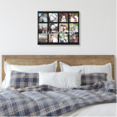 12 Foto Instagram Collage mit schwarzem Hintergrun Leinwanddruck (Insitu (Schlafzimmer))
