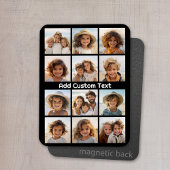 12 Foto Instagram Collage mit schwarzem Hintergrun Magnet