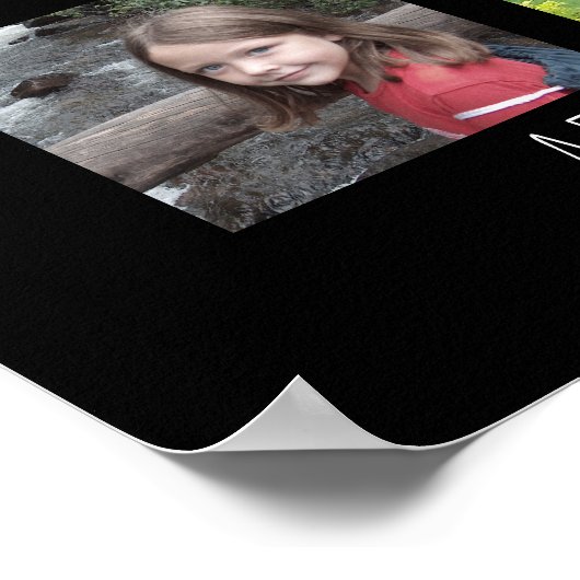 12 Foto Instagram Collage mit schwarzem Hintergrun Poster (Ecke)