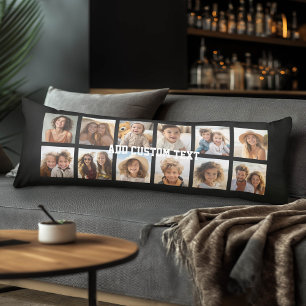 12 Foto Instagram Collage mit schwarzem Seitenschläferkissen