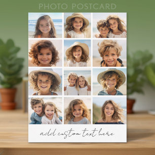 12 Foto Instagram Collage mit Skripttext Postkarte