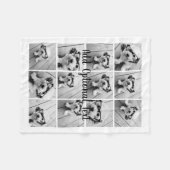 12 Foto Instagram Collage - Schwarzweiß Fleecedecke (Vorderseite (Horizontal))