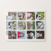 12 Foto Instagram Collage - weiß mit schwarzer Sch Puzzle (Horizontal)