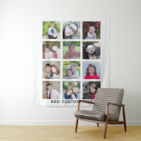12 Foto Instagram Collage - weiß mit schwarzer Sch