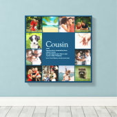 12 Foto Moderne Blaue beste Cousin jemals Definiti Leinwanddruck (Insitu (Holzboden))