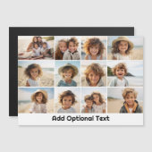 12-Foto-Raster-Collage - Weiß - Mod-Typ Magnet (Vorne/Hinten)