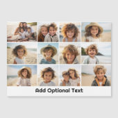 12-Foto-Raster-Collage - Weiß - Mod-Typ Magnet (Vorderseite)