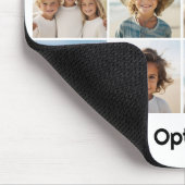 12-Foto-Raster-Collage - Weiß - Mod-Typ Schwarz Mousepad (Ecke)