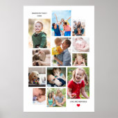 12 Foto-Speicherkollektion mit Herz Poster (Vorne)