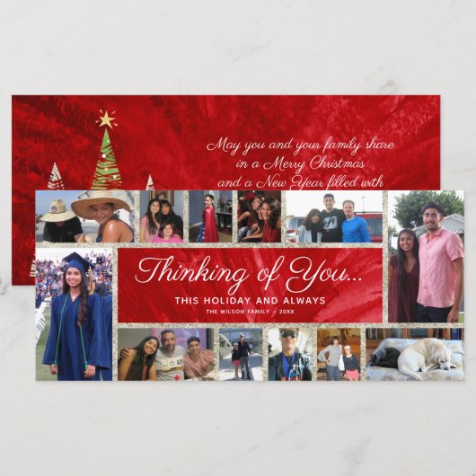 12 Foto Weihnachtskarte | Feiertagskollage (Vorne/Hinten)