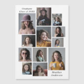 12 FotoCollage Abschluss Magnetkarte (Vorderseite)