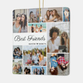 12 Fotocollage Beste Freunde für immer Keramikornament (Links)