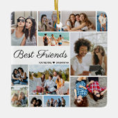 12 Fotocollage Beste Freunde für immer Keramikornament (Vorderseite)