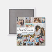 12 Fotocollage Beste Freunde für immer Magnet (Vorderseite/Rückseite)