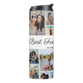 12 Fotocollage Beste Freunde für immer Thermosbecher (Nach links gedreht)
