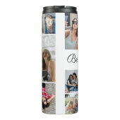 12 Fotocollage Beste Freunde für immer Thermosbecher (Rückseite)