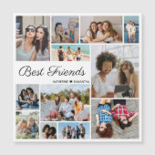12 FotoCollage Beste Freunde Magnetkarte (Vorderseite)