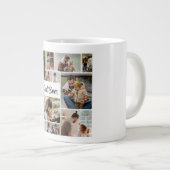 12 FotoCollage Bester Vater je Jumbo-Tasse (Vorderseite Rechts)