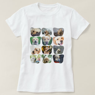 12 FotoCollage Einzigartig Personalisiert T-Shirt
