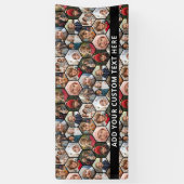 12 FotoCollage - funky hexagon - Random Muster Banner (Vertikal)