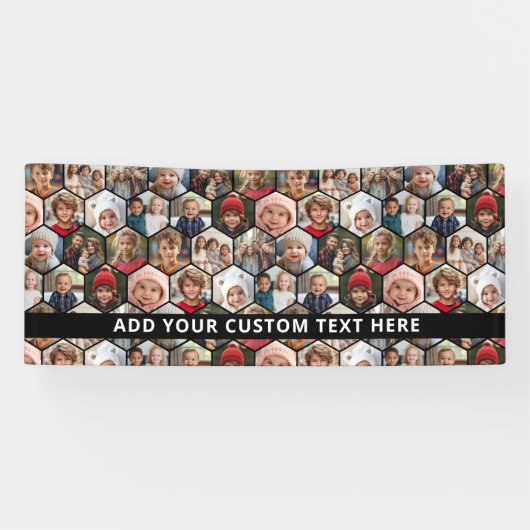 12 FotoCollage - funky hexagon - Random Muster Banner (Horizontal)