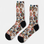 12 FotoCollage - funky hexagon - Random Muster Socken (Linkes Detail)