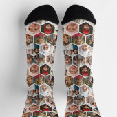 12 FotoCollage - funky hexagon - Random Muster Socken (Oben)