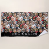 12 FotoCollage - funky hexagon - Random Muster Strandtuch (Vorderseite)