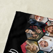 12 FotoCollage - funky hexagon - Random Muster Strandtuch (Beispiel)