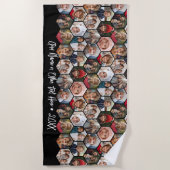 12 FotoCollage - funky hexagon - Random Muster Strandtuch (Vorderseite)